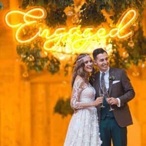 wedding engaged neon sign