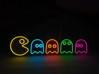 PAC MAN & GHOSTS NEON SIGN