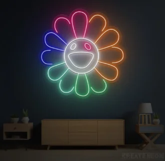 MURAKAMI FLOWER NEON SIGN