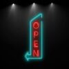 Vertical Open Neon Sign
