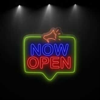 Now Open Neon Sign