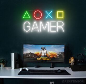 AOXO Gamer neon sign Multi-color Sign