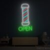 Barber Shop Open Neon Sign