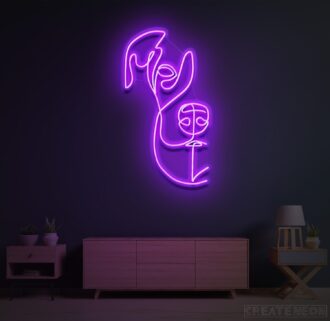 Beagle Dog Face Neon Sign