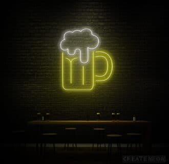 Beer glass neon sign