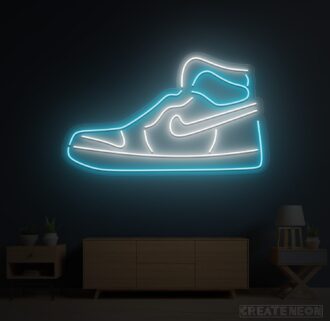 Blue Nike Air Jordan 1 Neon Sign