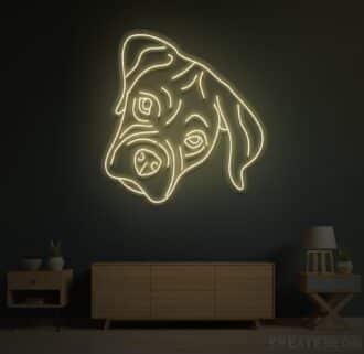 Boxer Puppy Neon Sign