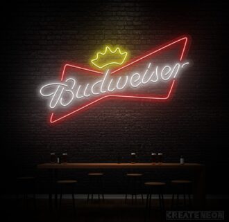 budweiser neon sign