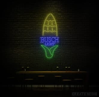 Busch light corn neon sign