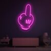 Cartoon Middle Finger Neon Sign