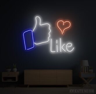 Facebook Like Neon Sign
