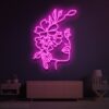 Floral Afro Lady Neon Sign