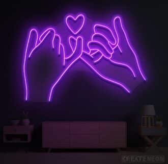 Love Hands Friendship Neon Sign