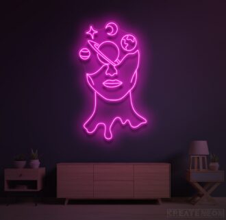 Galaxy Brain Neon Sign