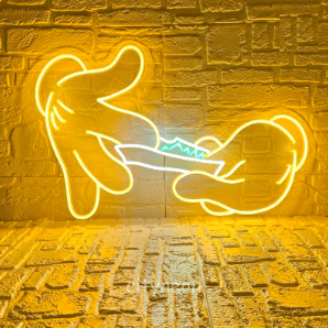 Hand with Weed joint Neon Sign