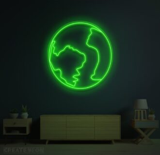 Globe Neon Sign