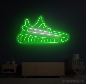 Green Yeezy Shoes Neon Sign