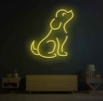 Happy Dog Neon Sign