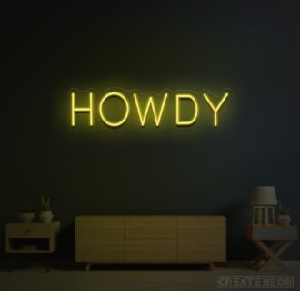 Howdy Neon Sign