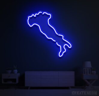 Italy Map Neon Sign