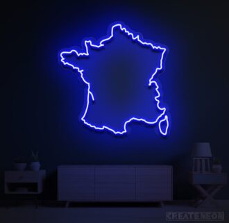 Map of France Neon Sign