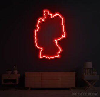 Map of Germany Neon Sign