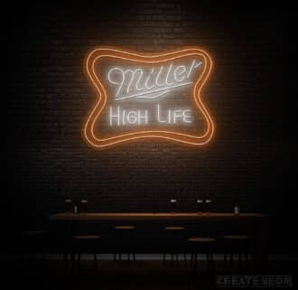 neon miller high life sign