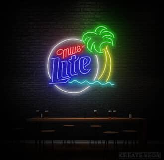 Miller lite neon sign