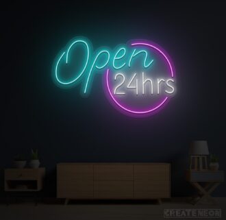 Open 24 Hrs Neon Sign