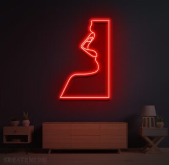 Open Lips Neon Sign