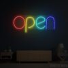 Open Multi-color Neon Sign