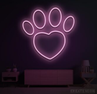 Paw Print Neon Sign