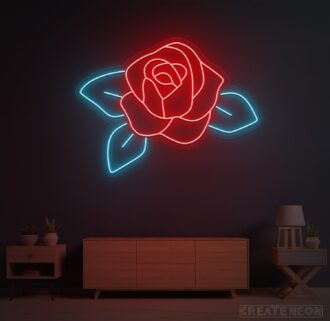 Red Flower Neon Sign