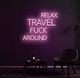 Relax travel Neon sign