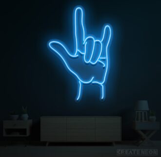 Rock and Roll Hand Neon Sign