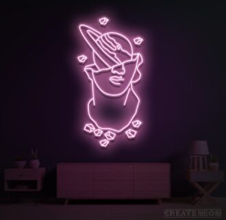Planet Head Neon Sign