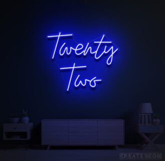 Twenty Two Neon Sign