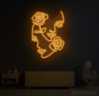 Two Face Neon Sign