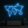 World Map Neon Sign