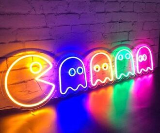 PAC MAN & Ghosts Neon Sign