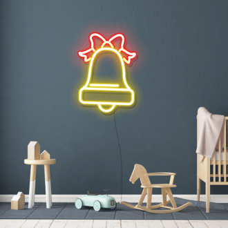 Christmas bell neon sign