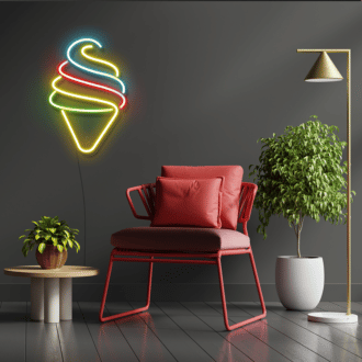 Mini Neon Ice Cream Sign